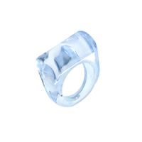 Simple Geometric Transparent Resin Ring Wholesale sku image 8