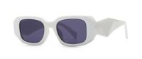 New Style Modern Solid Color Retro Square Frame Narrow Sunglasses sku image 9