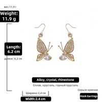 Pendientes De Mariposa De Diamantes De Cristal De Diamantes De Imitación Retro Estilo Coreano sku image 3