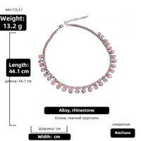 Retro Color Rhinestone Pendant Necklace sku image 2