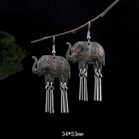 Tibet Nepal Minority Ornament Exotic Vintage Silver Plated Eardrops main image 6