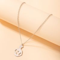 Mother Day Ornament Hollow Pendant Alloy Necklace Geometric Simple Single Layer main image 4