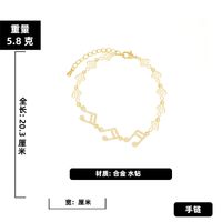 Fashion Diamond-studded Musical Notes Bracelet sku image 2