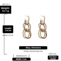 Fashion Multi-layer Geometric Inlaid Rhinestone Earrings sku image 3