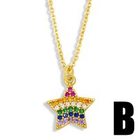 Fashion Five-pointed Star Copper Necklace sku image 3