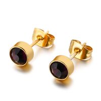Stainless Steel Rhinestone Simple Earrings Wholesale Jewelry Nihaojewelry sku image 19
