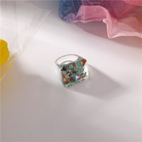 Korean Resin Transparent Fruit Square Ring sku image 4