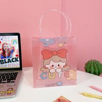 Cute New Cartoon Girl Portable Shopping Packaging Gift Bag Storage sku image 4