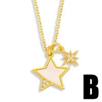 Europe And America Creative Niche Design Big And Small Pentagrams Necklace Personality Pendant Simple Choker Necklace Nku76 sku image 3