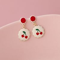 Fashion Heart Strawberry Earrings sku image 2
