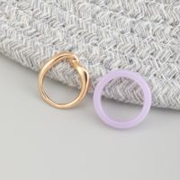 Fashion Irregular Metal Resin Ring sku image 3