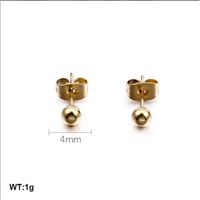 Geometric Titanium Steel No Inlaid 18K Gold Plated Earrings Ear Studs sku image 23