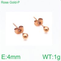 Geometric Titanium Steel No Inlaid 18K Gold Plated Earrings Ear Studs sku image 5