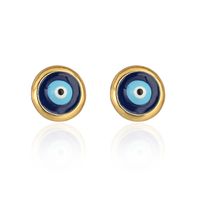 Aretes De Circonio Con Incrustaciones De Micro Cobre Con Pendientes Geométricos De Ojo De Diablo Nuevos De Moda sku image 1