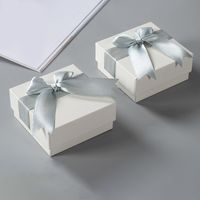 Fashion Solid Color Bow Jewelry Gift Packing Box One Piece main image 7