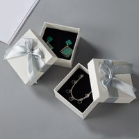 Fashion Solid Color Bow Jewelry Gift Packing Box One Piece main image 6