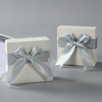 Fashion Solid Color Bow Jewelry Gift Packing Box One Piece main image 3