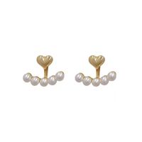 Fashion Geometric Inlaid Pearls Alloy Pearl Earrings main image 2