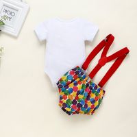 Summer Infant Digital Printing Short Sleeved Suspender Children's Set main image 2