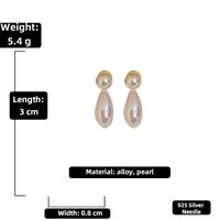 Fashion Water Drop Pearl Alloy Earrings Wholesale sku image 3