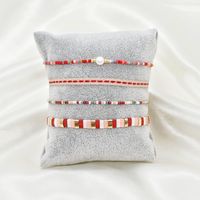 New Bohemian Style Red Series Tila Beads Hand-beaded Small Bracelet sku image 5