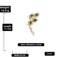 Vintage Crystal Rhinestone Peacock Wings Brooch Wholesale sku image 2