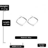 Exaggerated Double-layer Metal Geometric Earrings European And American Fashion Simple Earrings sku image 4