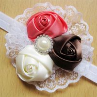 Fashion Cute Flower Rose Bud Silk Baby Hair Band Hair Accessories main image 2