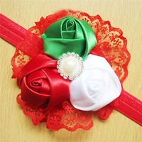 Fashion Cute Flower Rose Bud Silk Baby Hair Band Hair Accessories main image 8