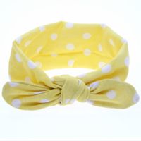 Girls' Cute Fabric Star Dot Print Rabbit Ears Headband Hair Accessories sku image 4