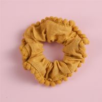 Handmade Cute Fabric Hairy Solid Color Children's Hair Ring Hair Accessories main image 3