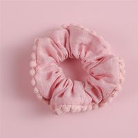 Handmade Cute Fabric Hairy Solid Color Children's Hair Ring Hair Accessories sku image 6