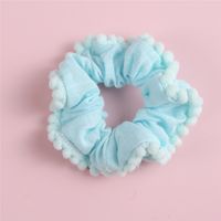 Handmade Cute Fabric Hairy Solid Color Children's Hair Ring Hair Accessories sku image 9