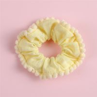 Handmade Cute Fabric Hairy Solid Color Children's Hair Ring Hair Accessories sku image 10