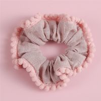 Handmade Cute Fabric Hairy Solid Color Children's Hair Ring Hair Accessories sku image 11