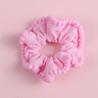 Handmade Cute Fabric Hairy Solid Color Children's Hair Ring Hair Accessories sku image 12