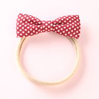 Five-pointed Star Print Cotton Linen Fabric Bow Hair Rope Hair Accessories main image 4