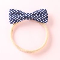 Five-pointed Star Print Cotton Linen Fabric Bow Hair Rope Hair Accessories main image 6