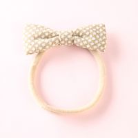 Five-pointed Star Print Cotton Linen Fabric Bow Hair Rope Hair Accessories sku image 6