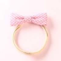Five-pointed Star Print Cotton Linen Fabric Bow Hair Rope Hair Accessories sku image 9