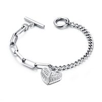 Titanium&stainless Steel Fashion Geometric Bracelet  (steel Color)  Fine Jewelry Nhop3161-steel Color sku image 3