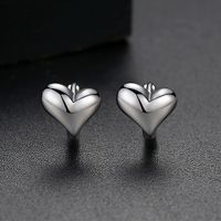 Womens Heart Shaped Copper Earrings Tm190423118857 sku image 3