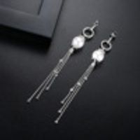 Alloy Korea Tassel Earring  (platinum-t07a13) Nhtm0560-platinum-t07a13 sku image 2