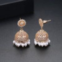 Alloy Fashion Geometric Earring  (champagne Alloy) Nhtm0309-champagne-alloy sku image 2