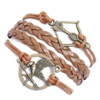 Personnalisé De Mode Tissé Bracelet En Cuir Multi-couche Combinaison Réglable Européen Et Américain Nouveau Bracelet Croix-frontière E-commerce Fournir sku image 2