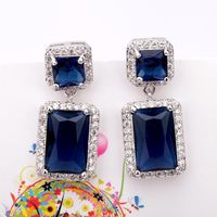 Fashion Zircon Plating Earrings  (emerald-01g10)  Nhtm0063-emerald-01g10 sku image 3