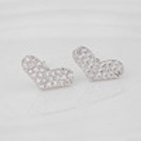 Alloy Simple Sweetheart Earring  (white) Nhtm0405-white sku image 2