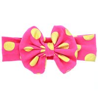 Européen Et Américain Enfants De Polka Dot Dorure Points Grand Arc Oreilles De Lapin Bébé Bandeau Approvisionnement Du Commerce Extérieur Solide Couleur sku image 3