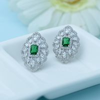 Fashion Zircon Plating Earrings  (red 09d11)  Nhtm0008-red 09d11 sku image 7