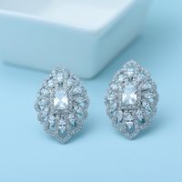 Fashion Zircon Plating Earrings  (red 09d11)  Nhtm0008-red 09d11 sku image 8